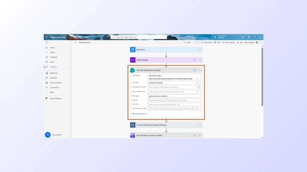 Power Automate ค้นหาข้อมูลใน SharePoint