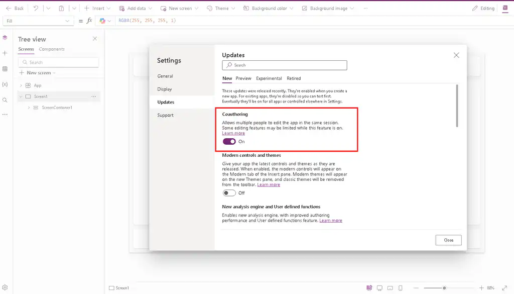 Setting Power Apps Multi-maker Co-authoring / Co-editing