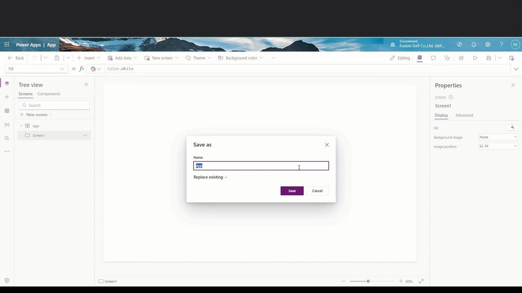 PowerApps Save App