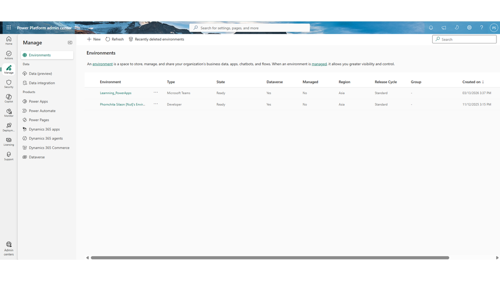 Power Platform Environments